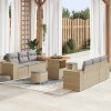 VidaXL Set de canapele pentru grădină Manual 9 pcs bej și gri deschis 3363907