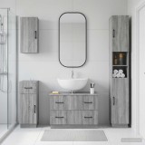 Cumpara ieftin Set de dulapuri pentru baie, 4 piese HOORN Sonoma gri