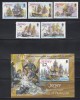 Jersey 2005 - Bicentenarul Bătăliei de la Trafalgar, Serie + Colita, MNH, Nestampilat