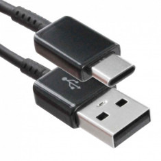 Cablu Charge &amp;amp;amp; Sync original Samsung 1.2m USB Type-C Black (Bulk) foto