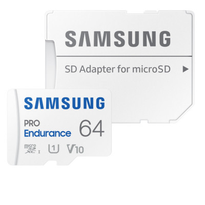 Card microSDHC 64 Gb, Samsung Pro Endurance, U1, V10, 100 30 Mb s, cu adaptor foto