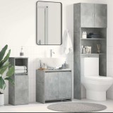 vidaXL Dulap de baie, gri beton, 60x33x61 cm, lemn prelucrat