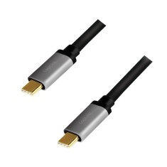 CABLU alimentare si date LOGILINK, pt. smartphone, USB 3.2, USB Type-C (T) la USB Type-C (T), suporta pana la 20V/5A 100W, dublu ecranat,1.5m, negru,