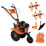 Motocultor 7 Cai Putere, 212 CC+rarita ajustabila+roti metalice