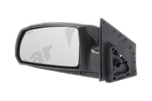 Oglinda exterioara Kia Rio (De), 01.05-2009.2011, partea Stanga, culoare sticla crom , sticla convexa, cu carcasa neagra, cu incalzire, ajustare elec