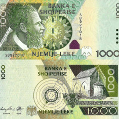 ALBANIA █ bancnota █ 1000 Leke █ 2011 █ P-73b █ UNC █ necirculata