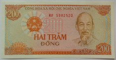 BANCNOTA COMUNISTA 200 DONG - VIETNAM, anul 1987 *cod 632 A = UNC