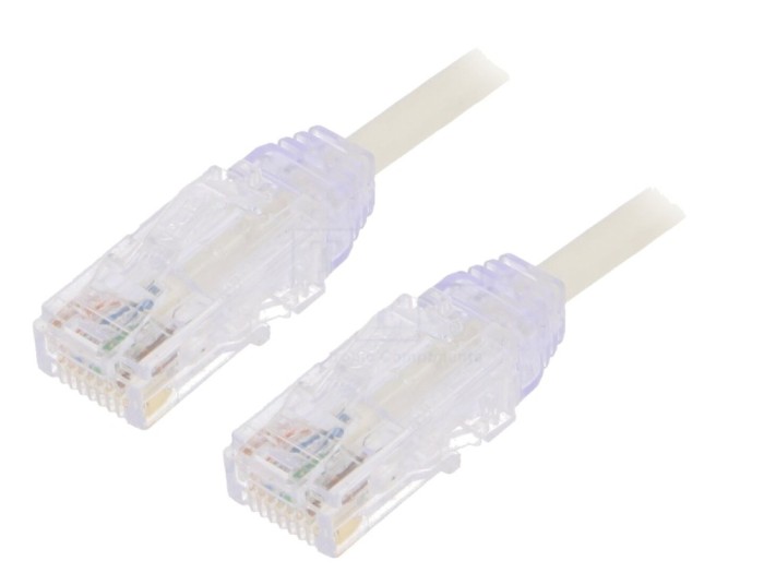 Cablu patch cord UTP alb 1m 28AWG