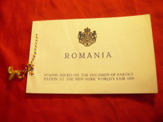 Carnet Filatelic Omagial Romania - Participarea la Expozitia Mond. New York 1939 foto