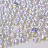 Strasuri rotunde &icirc;n săculeț 50 buc - transparent, 3 mm