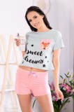 Cumpara ieftin LIV208-54 Pijama din bumbac cu imprimeu Sweet Dreams