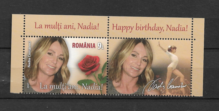 ROMANIA 2021 - LA MULTI ANI, NADIA, VINIETA 1, MNH - LP 2345