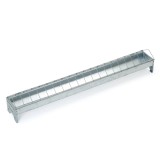 Hrănitoare Pui Găini Metal Galvanizat 100 cm Capacitate 8 Litri Stabilă Curățare Ușoară Pentru Păsări Curte