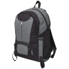 Rucsac drumetii 40L vidaXL, negru/gri, poliester 600D, impermeabil, bretele captusite, compartimente multiple, buzunare laterale