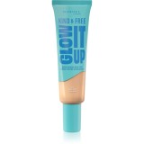 Rimmel Kind &amp; Free Glow It Up machiaj ușor de hidratare culoare 010 Rose Ivory 30 ml