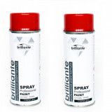 Cumpara ieftin Pachet 2 x Vopsea Spray Brilliante Rosu Foc RAL 3000 400 ml