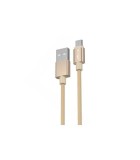 Cablu USB - micro USB 1m 2.4A auriu PLATINUM EDITION V-Tac SKU-8490