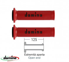 Set mansoane road-racing Domino model A010 - culoare: rosu/negru (lungime: 125 mm) foto