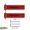 Set mansoane road-racing Domino model A010 - culoare: rosu/negru (lungime: 125 mm)