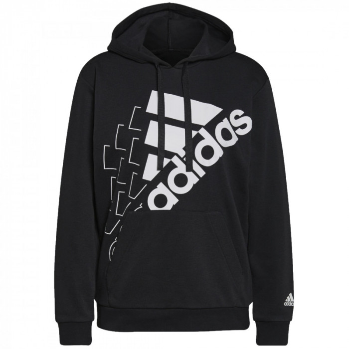 Hanorace adidas Brand Love Slanted Relaxed Logo Hoodie GS1360 negru