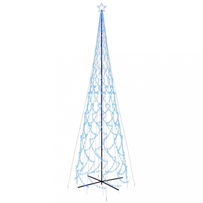 Brad de Craciun conic, 3000 LED-uri, albastru, 230x800 cm