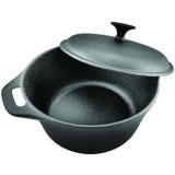 Cratita cu capac Heinner HR-TNJ-5A26 din fonta pura, 26.4 x11 cm, capacitate 5 L