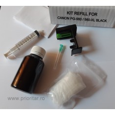 Kit refill reincarcare cartuse Canon PG-560 PG-560XL negru PG560