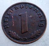 2.744 GERMANIA 1 REICHSPFENNIG 1938 D, Europa, Bronz