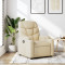 Fotoliu rabatabil, crem, material textil - 2