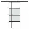 VidaXL Ușă glisantă cu set de feronerie sticlă temperată și aluminiu 3333035