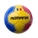 Minge Fotbal Romania, Marimea 5, Tricolora, Piele Ecologica, Cusuta, Gazon Sintetic/Natural, Antrenament/Hobby