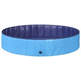 vidaXL Piscină pliabilă pentru c&acirc;ini albastru 160 x 160 x 30 cm PVC 3416322
