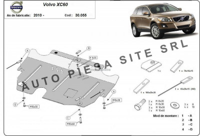 Scut metalic motor Volvo XC60 fabricat incepand cu 2010 APS-30,055 foto