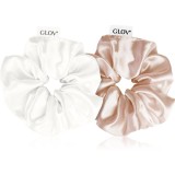 GLOV Satin Scrunchies M Elastice pentru par Sparkling Wine/Beige 2 buc