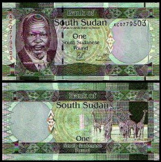 Sudan Sud 2011 - 1 pound UNC foto