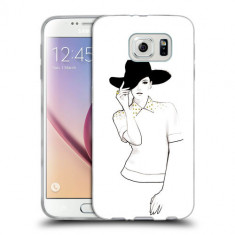 Husa Samsung Galaxy S7 G930 Silicon Gel Tpu Model Women Draw V1 foto