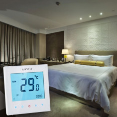 Termostat ambiental cu afisaj LCD, 6+1 programe, programabil, touchscren, Resigilat foto