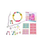 Set 630 de margele pentru realizarea de bijuterii, bratari si pandantive, multicolor, Oem