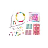 Set 630 de margele pentru realizarea de bijuterii, bratari si pandantive, multicolor