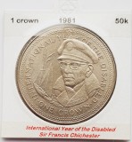 1897 Insula Man 1 crown 1981 Elizabeth II (Sir Francis Chichester) km 80, Europa