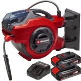 Einhell GE-HR 18/30 Li PXC + Twinpack CB + 4514095 - Tambur cu furtun 30 m + Set 2 acumulatori si incarcator Li-Ion 18 V 2.5 Ah