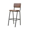 Scaun Bar Retro HALE, Piele Naturala Bivol/Catifea/Stofa, Metal, 108x50x43 cm, eScaun, Grija la detalii