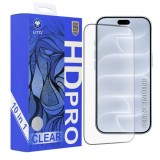 Folie de protectie Ecran Lito HD Pro pentru Apple iPhone 18 Pro / 17 Pro, Sticla Securizata, Full Glue, Set 10 bucati, Neagra