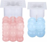 Set de 2 matrite pentru fabricarea lumanarilor EKKONG, alb, silicon