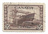 Canada - Regele George VI, 1942-1943 - valoare obliterata