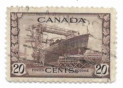 Canada - Regele George VI, 1942-1943 - valoare obliterata foto