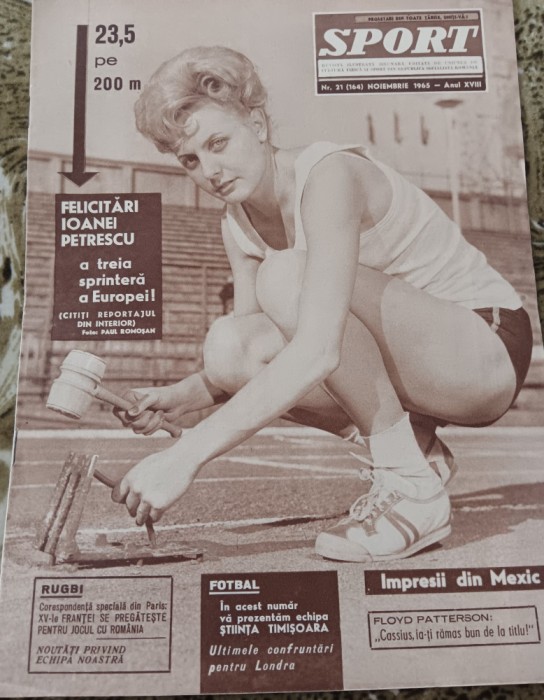 myh 110 - Revista SPORT - nr 21/noiembrie 1965