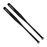 Set 2 Bate Baseball Aluminiu IdeallStore&reg; Home Run, 80cm, Negru, Antrenament, Grip Anti-Alunecare