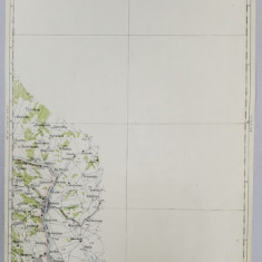 HARTA ZONEI REZINA TARG , LITOGRAFIE de M.D. MOLDOVEANU , 1936