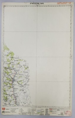 HARTA ZONEI REZINA TARG , LITOGRAFIE de M.D. MOLDOVEANU , 1936 foto
